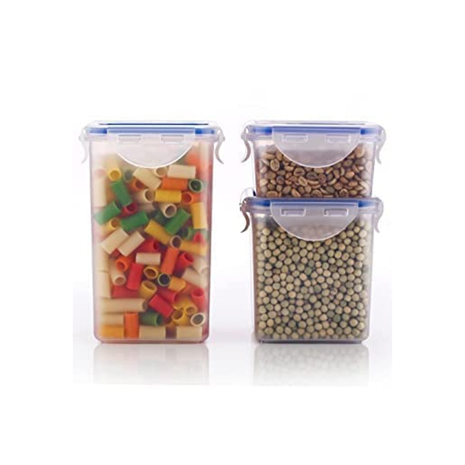 5827 Rectangle ABS Airtight Food Storage Containers with Leak Proof Locking Lid Storage container set of 3 Pc (Approx Capacity 500ml,1000ml,1500ml, Transparent) 5827 Rectangle ABS Airtight Food Storage Containers with Leak Proof Locking Lid Storage container set of 3 Pc (Approx Capacity 500ml,1000ml,1500ml, Transparent)